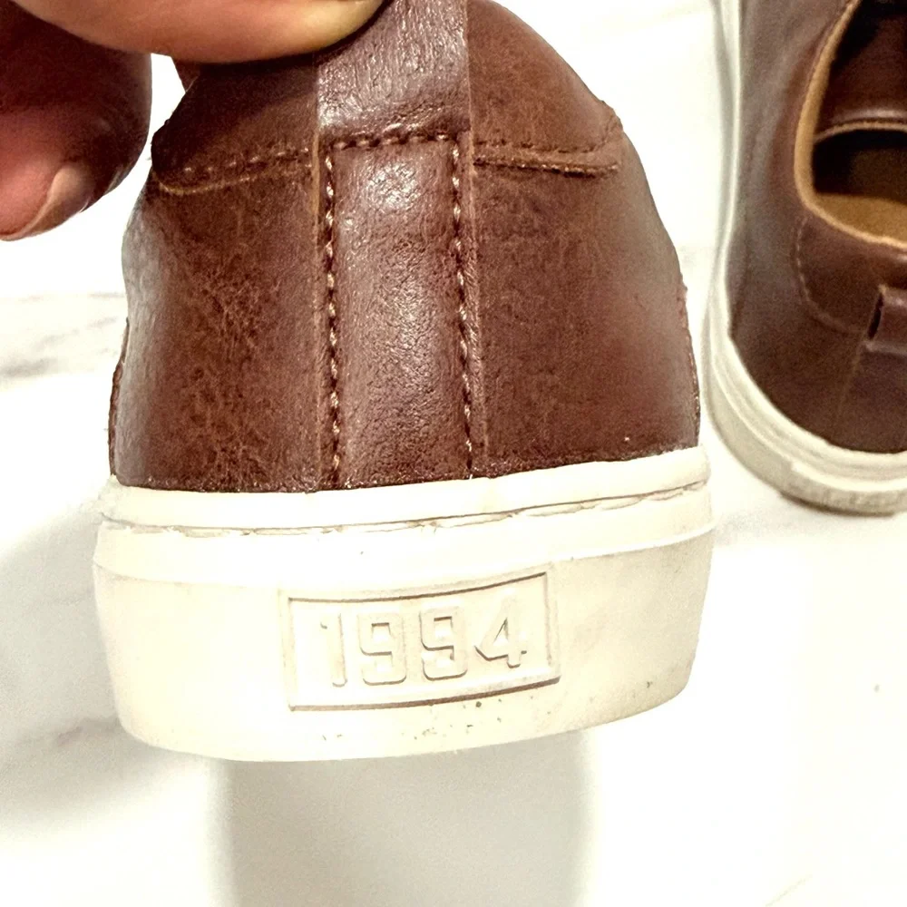 Every day sneak boys Casual Brown Leather-Style Sneakers 3/22‎